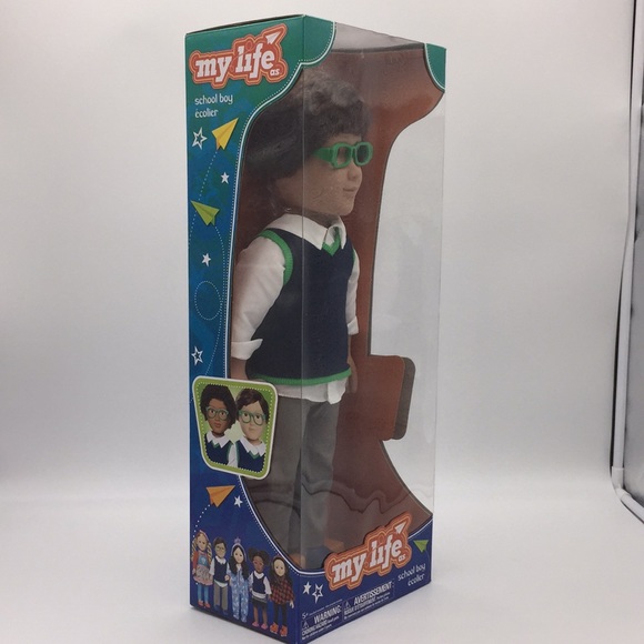 My Life as School Boy 18” Fashion Doll Brown Eyes Green Glasses Brown Ha… - Picture 9 of 15